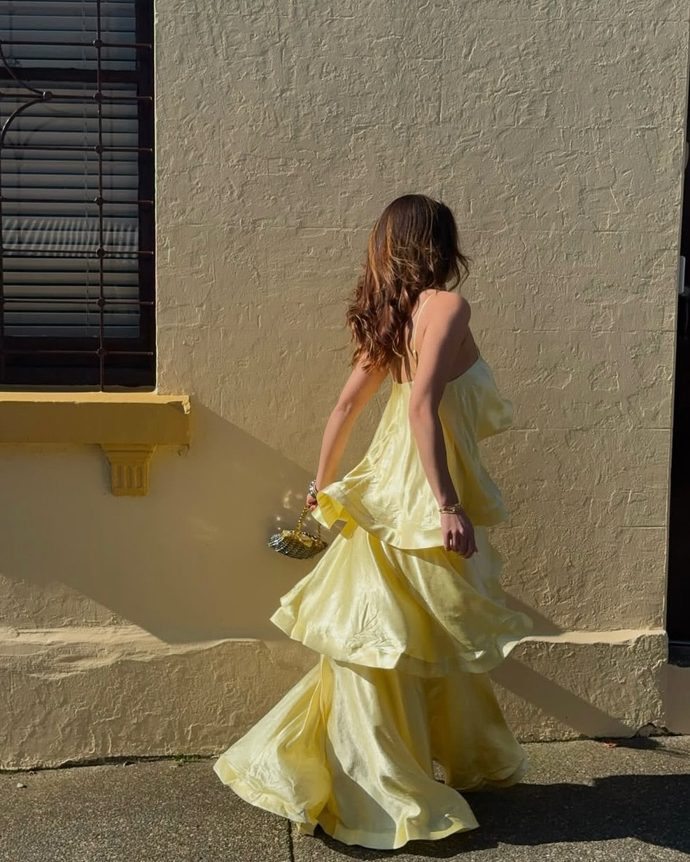 Maxikleid Damen mit schwingendem Schnitt und asymmetrischem Saum - J&B - 8 - Jasminaboutique.com