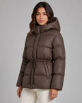 Damen Jacke mit Taillenzug und Kapuze - J&B - 1 - Jasminaboutique.com