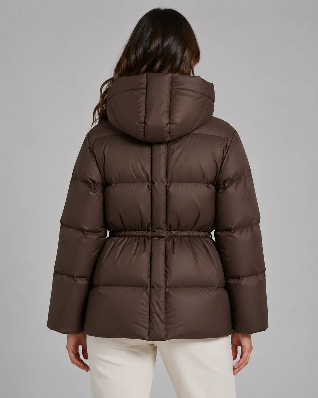 Damen Jacke mit Taillenzug und Kapuze - J&B - 3 - Jasminaboutique.com