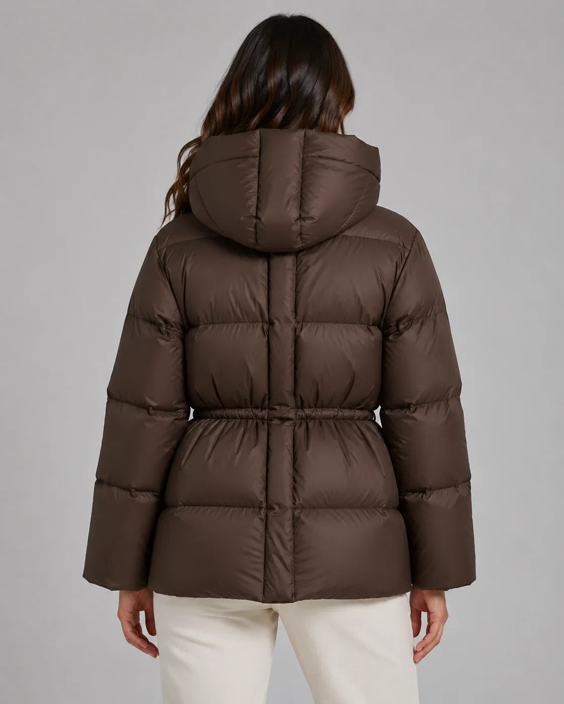 Damen Jacke mit Taillenzug und Kapuze - J&B - 3 - Jasminaboutique.com