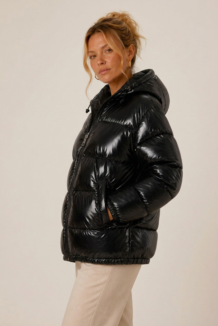 Jacke Damen mit Kapuze und lässiger Passform - J&B - 2 - Jasminaboutique.com