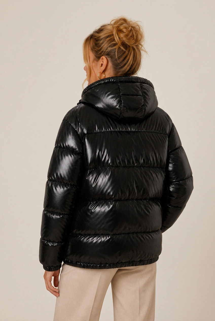Jacke Damen mit Kapuze und lässiger Passform - J&B - 3 - Jasminaboutique.com