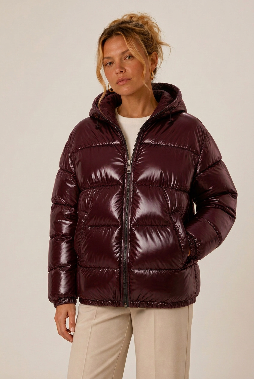 Jacke Damen mit Kapuze und lässiger Passform - J&B - 4 - Jasminaboutique.com
