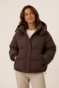 Jacke Damen Oversized mit Kapuze und Reißverschluss - J&B - 1 - Jasminaboutique.com