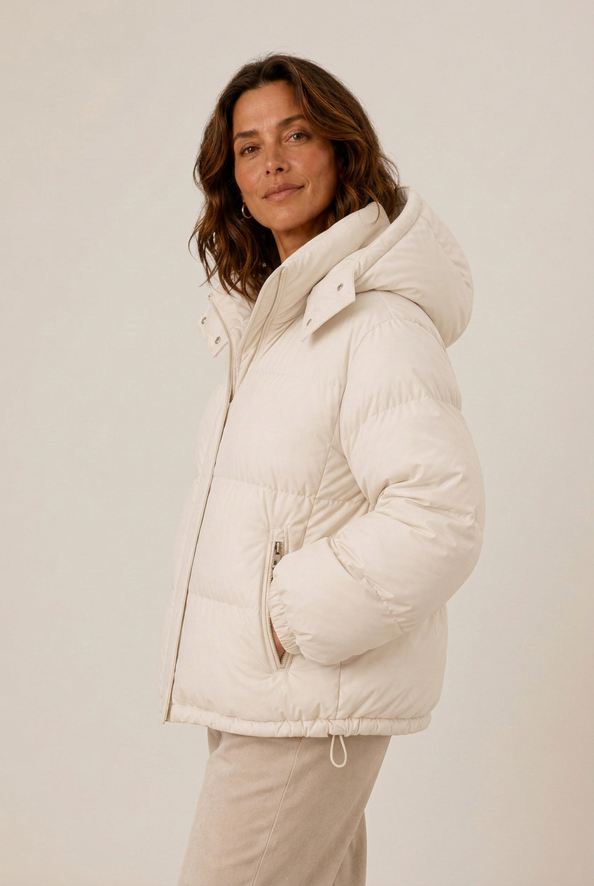Jacke Damen Oversized mit Kapuze und Reißverschluss - J&B - 5 - Jasminaboutique.com