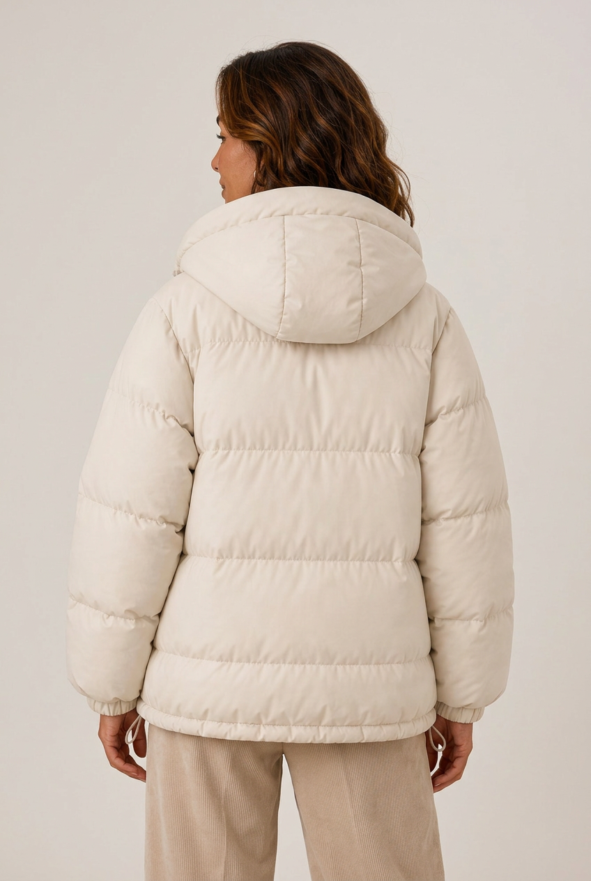Jacke Damen Oversized mit Kapuze und Reißverschluss - J&B - 6 - Jasminaboutique.com