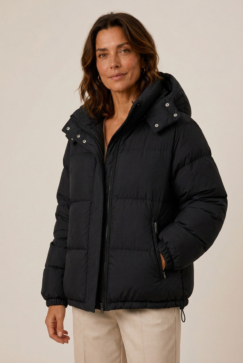 Jacke Damen Oversized mit Kapuze und Reißverschluss - J&B - 9 - Jasminaboutique.com