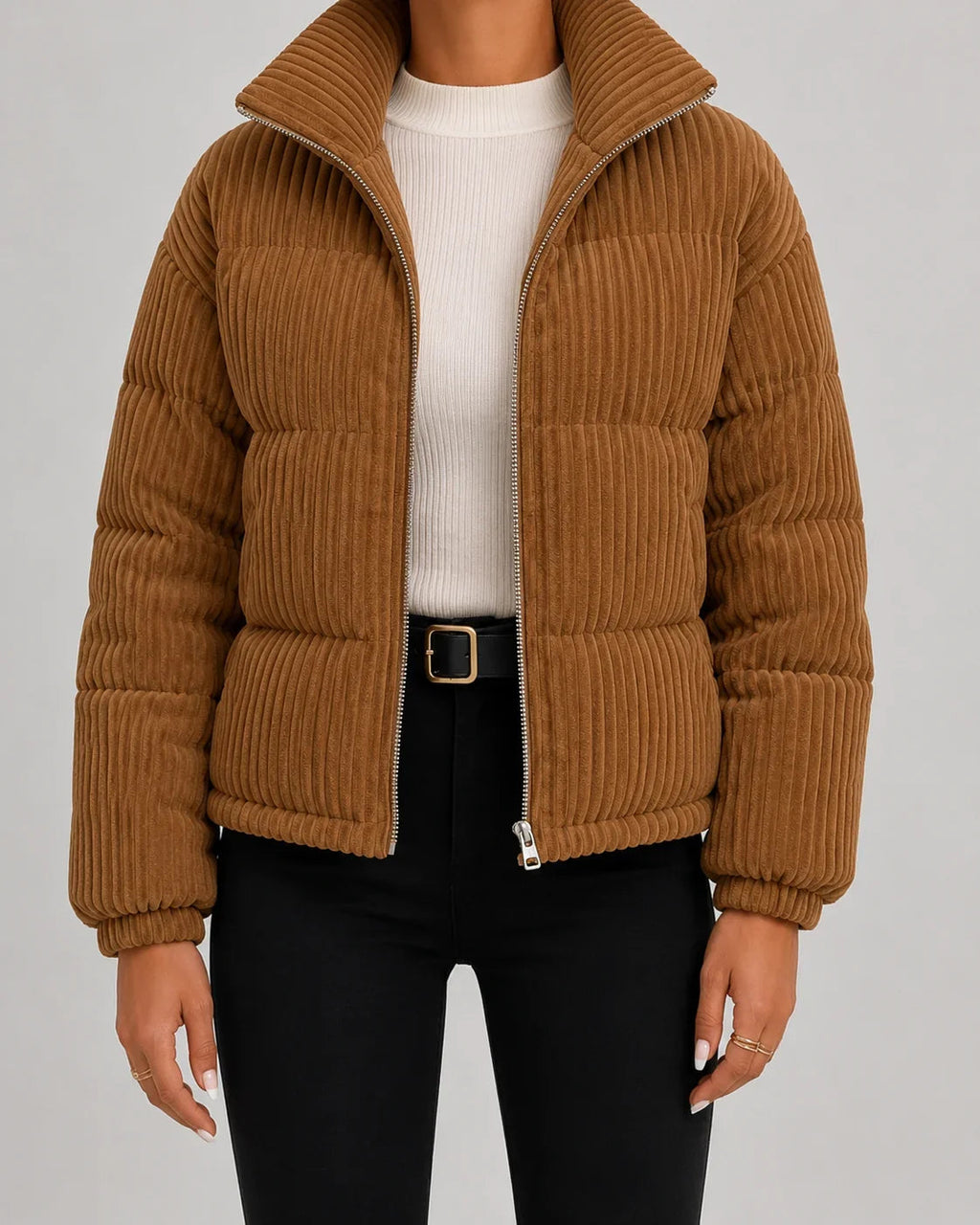 Jacke Damen mit Reißverschluss und Stehkragen - J&B - 5 - Jasminaboutique.com