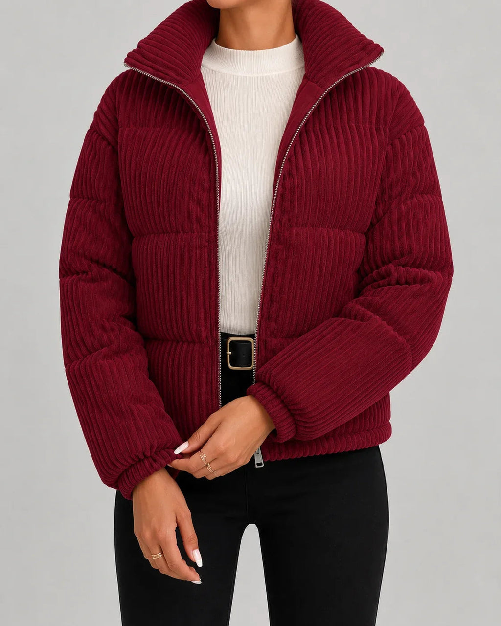 Jacke Damen mit Reißverschluss und Stehkragen - J&B - 9 - Jasminaboutique.com