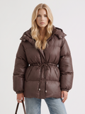Jacke Damen mit Kapuze und verstellbarem Taillenzug - J&B - 1 - Jasminaboutique.com
