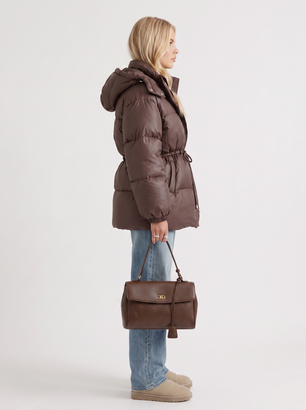Jacke Damen mit Kapuze und verstellbarem Taillenzug - J&B - 4 - Jasminaboutique.com