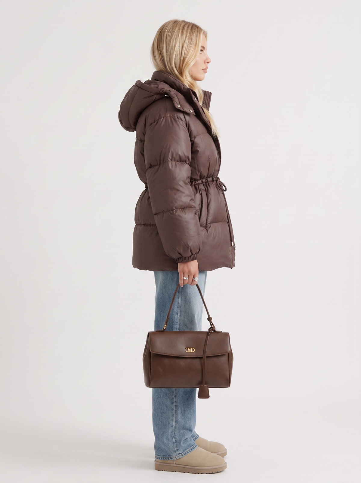 Jacke Damen mit Kapuze und verstellbarem Taillenzug - J&B - 4 - Jasminaboutique.com