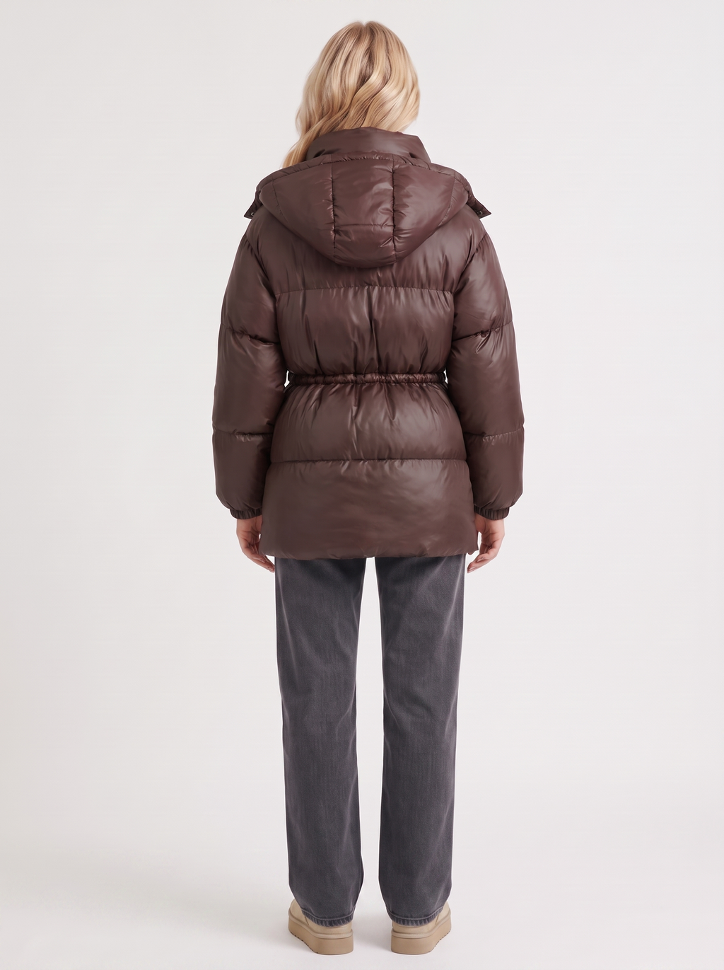 Jacke Damen mit Kapuze und verstellbarem Taillenzug - J&B - 5 - Jasminaboutique.com