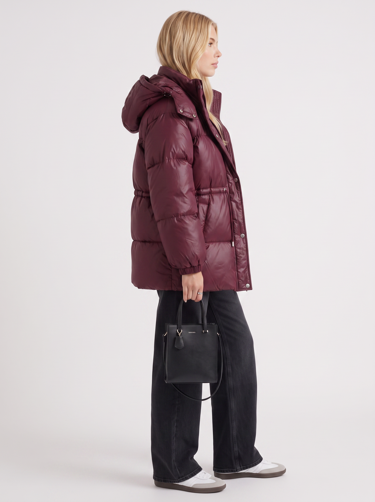 Jacke Damen mit Kapuze und verstellbarem Taillenzug - J&B - 10 - Jasminaboutique.com
