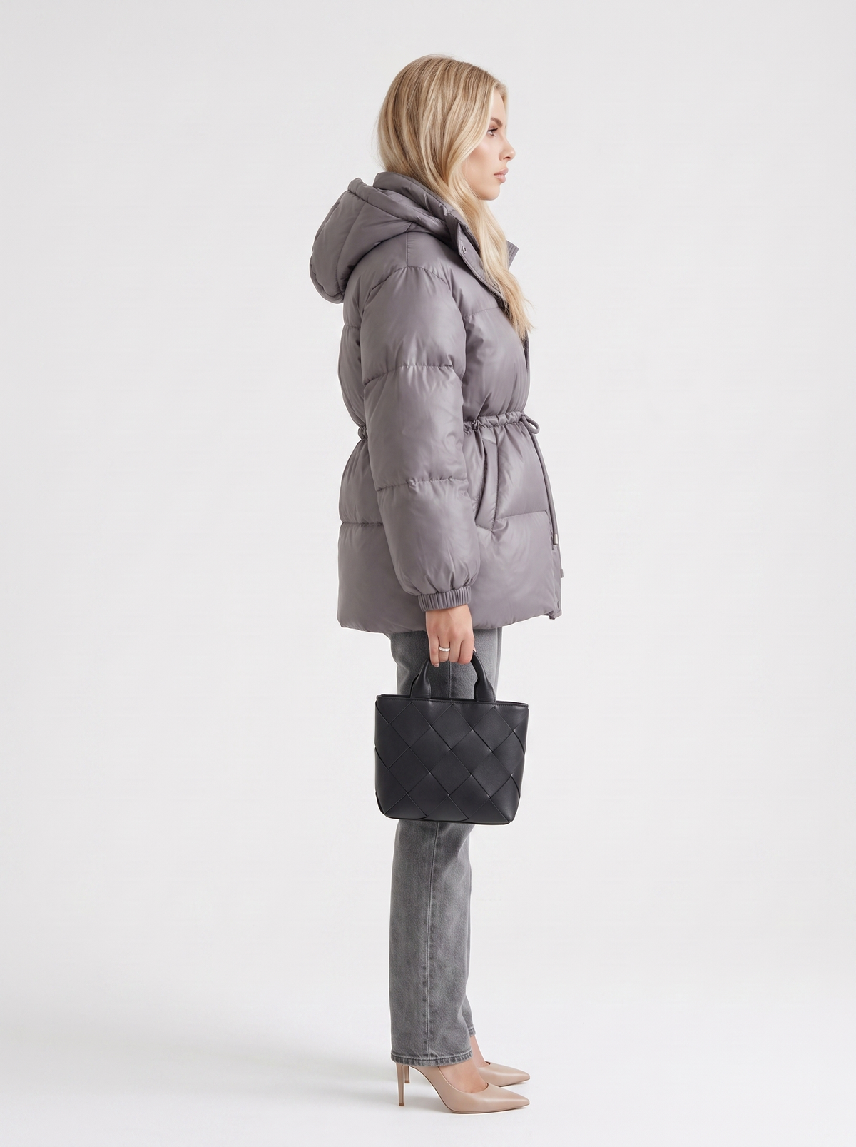 Jacke Damen mit Kapuze und verstellbarem Taillenzug - J&B - 15 - Jasminaboutique.com
