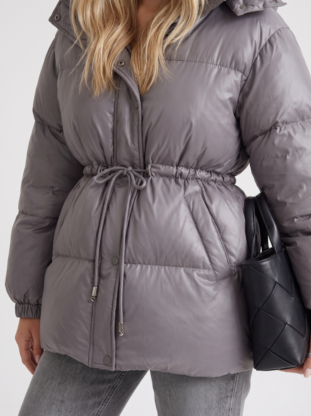 Jacke Damen mit Kapuze und verstellbarem Taillenzug - J&B - 18 - Jasminaboutique.com