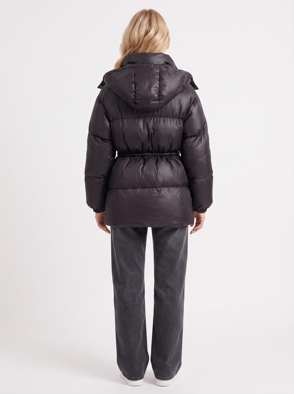 Jacke Damen mit Kapuze und verstellbarem Taillenzug - J&B - 23 - Jasminaboutique.com