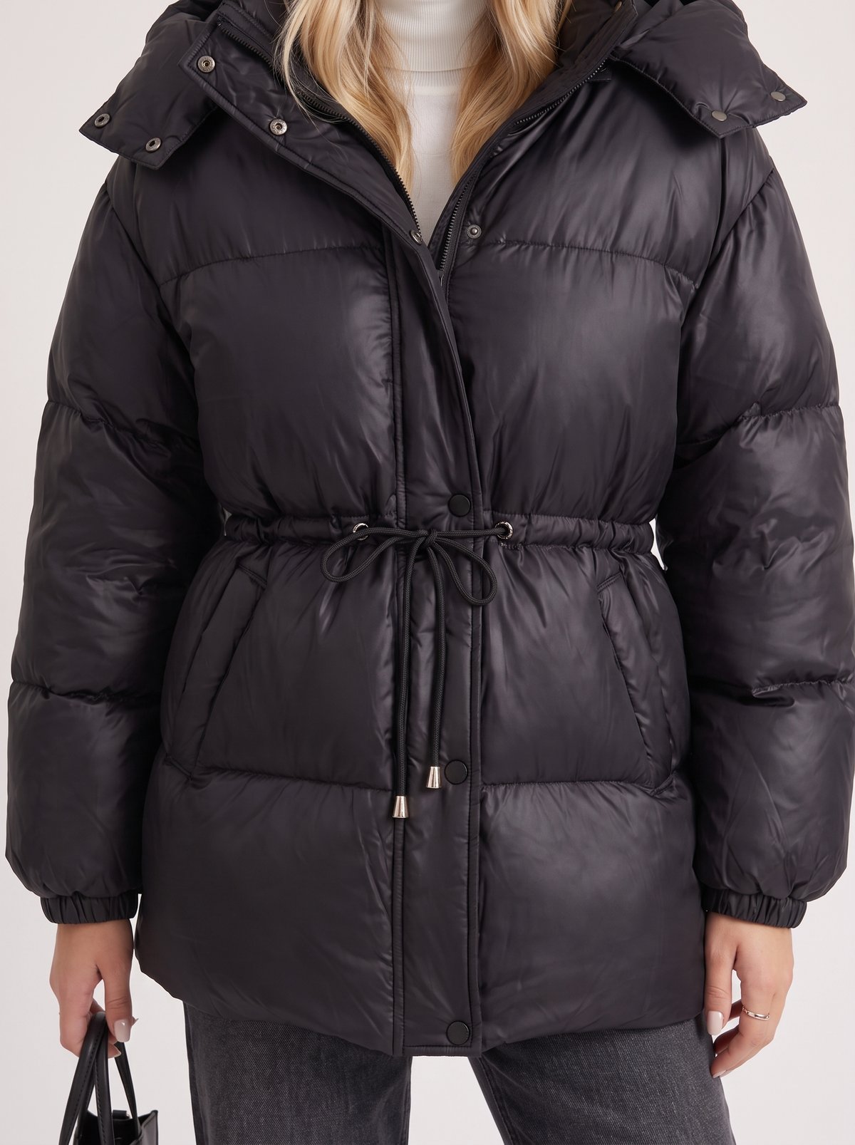Jacke Damen mit Kapuze und verstellbarem Taillenzug - J&B - 24 - Jasminaboutique.com
