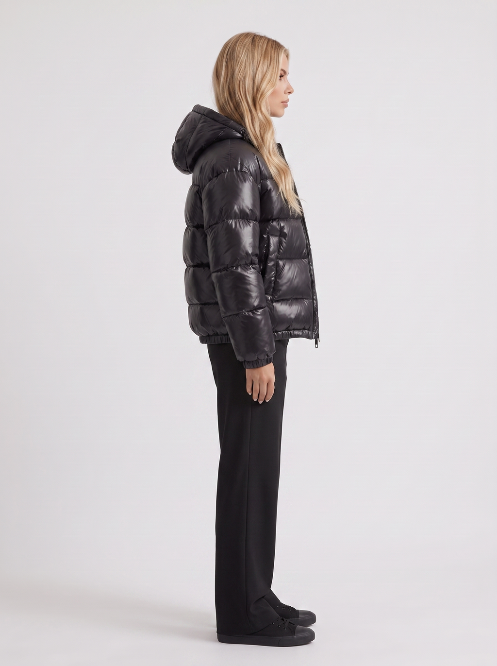 Jacke Damen mit Kapuze und gepolstertem Schnitt - J&B - 10 - Jasminaboutique.com