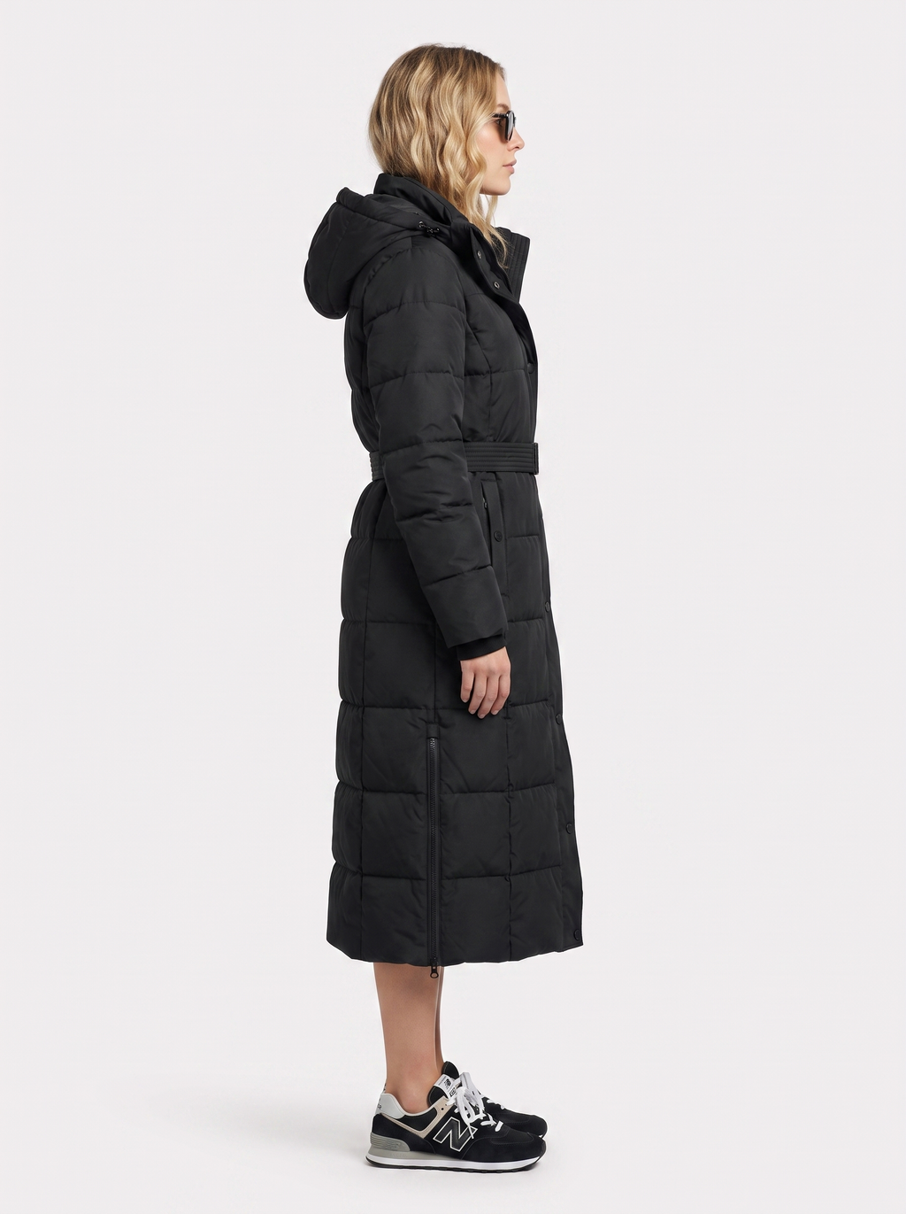 Wintermantel Damen mit Kapuze und langer Silhouette - J&B - 4 - Jasminaboutique.com