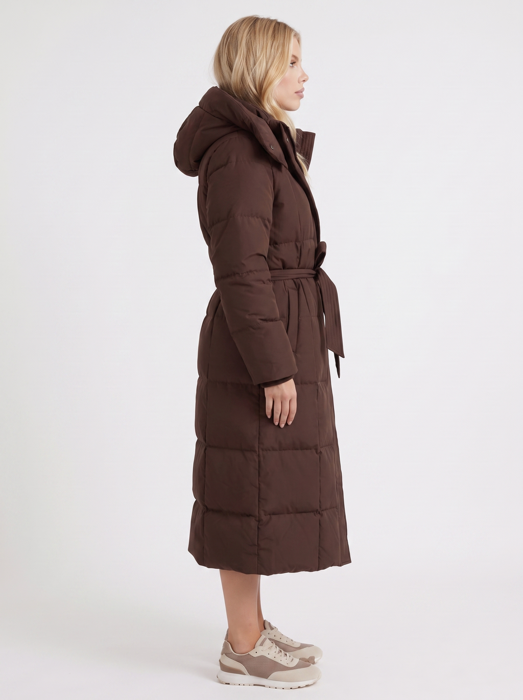 Wintermantel Damen mit Kapuze und langer Silhouette - J&B - 10 - Jasminaboutique.com
