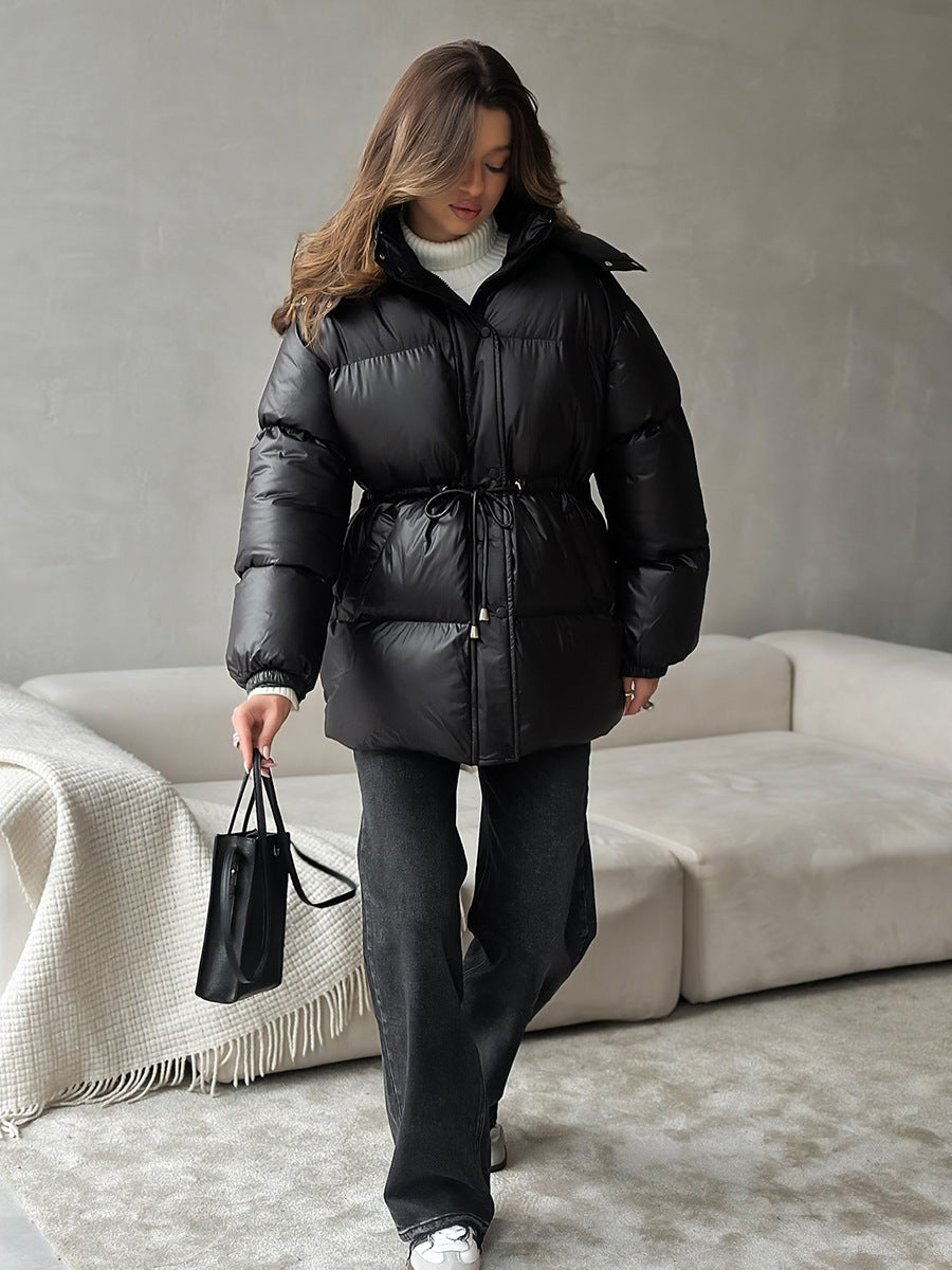 Jacke Damen mit Kapuze und Taillenzug - J&B - 1 - Jasminaboutique.com