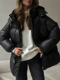 Jacke Damen mit Kapuze und Taillenzug - J&B - 3 - Jasminaboutique.com