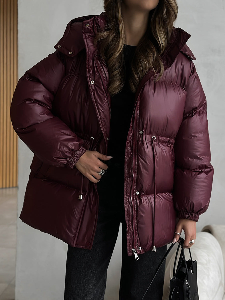 Jacke Damen mit Kapuze und Taillenzug - J&B - 6 - Jasminaboutique.com