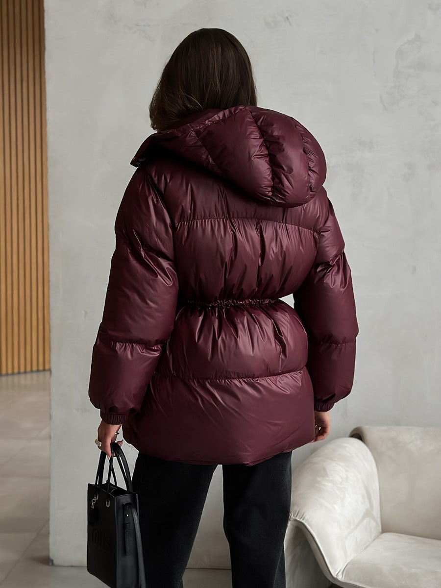 Jacke Damen mit Kapuze und Taillenzug - J&B - 7 - Jasminaboutique.com
