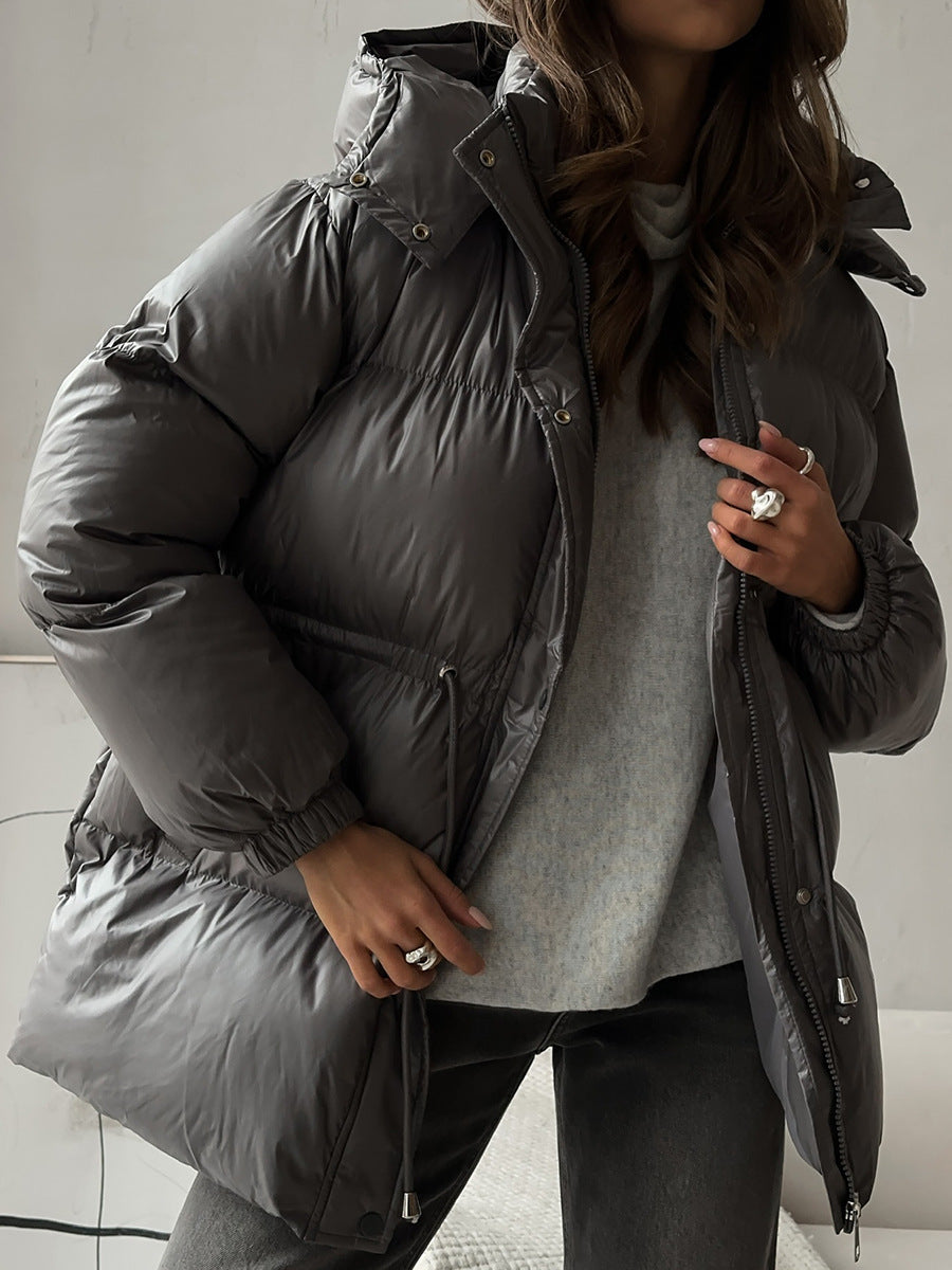 Jacke Damen mit Kapuze und Taillenzug - J&B - 11 - Jasminaboutique.com