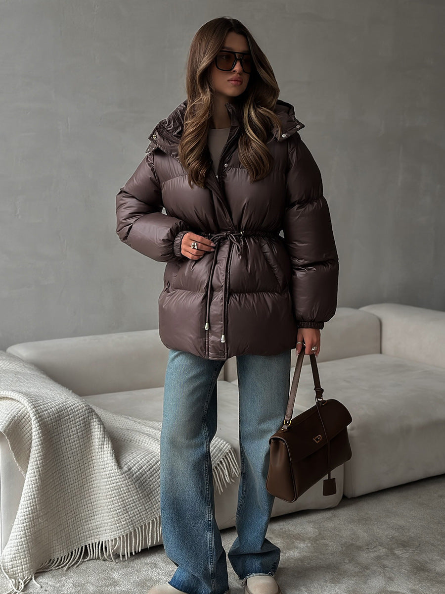 Jacke Damen mit Kapuze und Taillenzug - J&B - 12 - Jasminaboutique.com