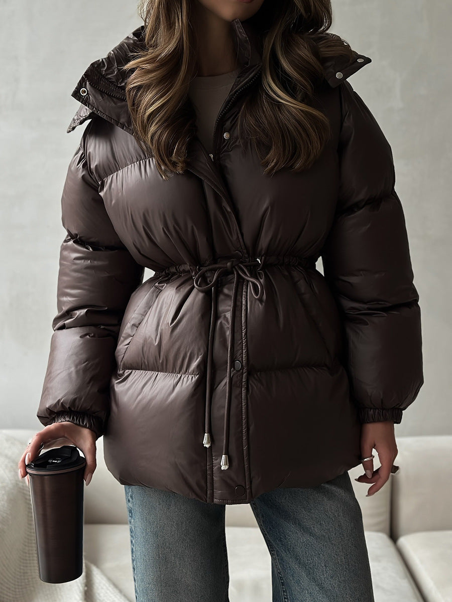 Jacke Damen mit Kapuze und Taillenzug - J&B - 13 - Jasminaboutique.com