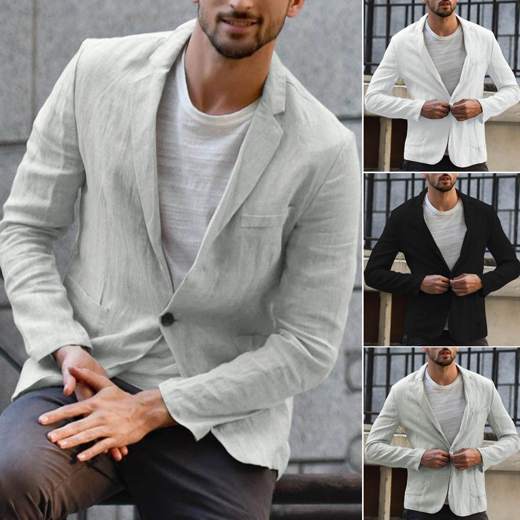 Blazer Herren mit lässigem Schnitt und einreihiger Knopfleiste - J&B - 1 - Jasminaboutique.com