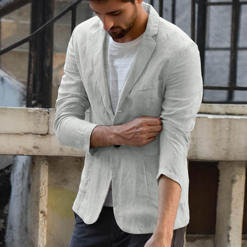 Blazer Herren mit lässigem Schnitt und einreihiger Knopfleiste - J&B - 2 - Jasminaboutique.com
