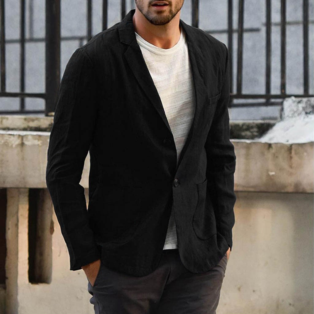Blazer Herren mit lässigem Schnitt und einreihiger Knopfleiste - J&B - 3 - Jasminaboutique.com