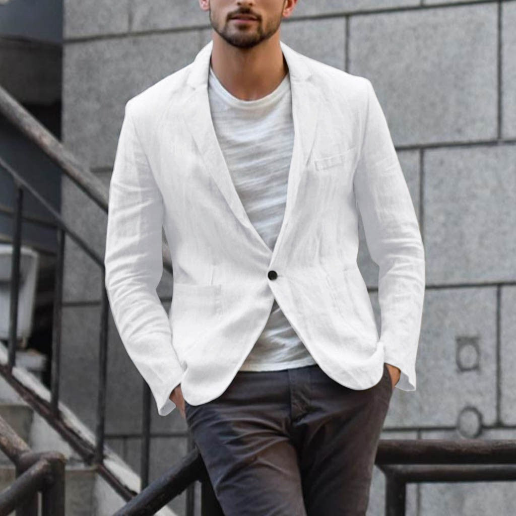 Blazer Herren mit lässigem Schnitt und einreihiger Knopfleiste - J&B - 5 - Jasminaboutique.com