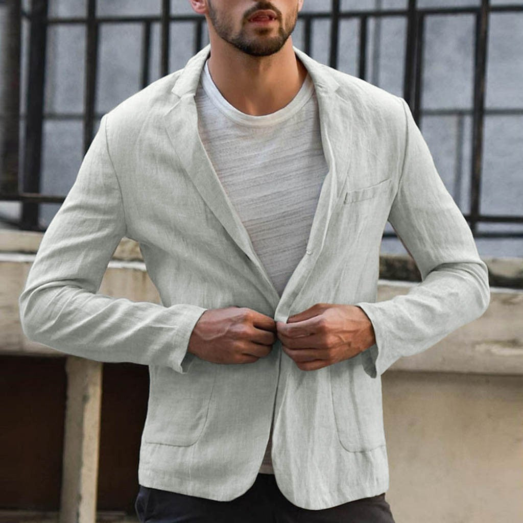 Blazer Herren mit lässigem Schnitt und einreihiger Knopfleiste - J&B - 8 - Jasminaboutique.com