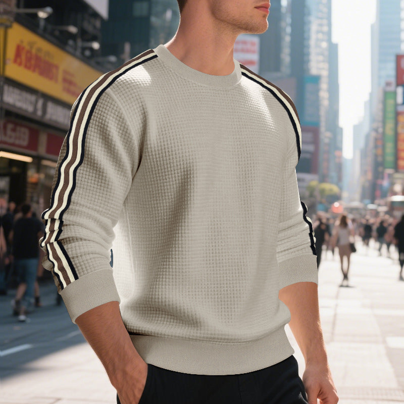 Pullover Herren mit Rundhalsausschnitt und Streifen - J&B - 1 - Jasminaboutique.com