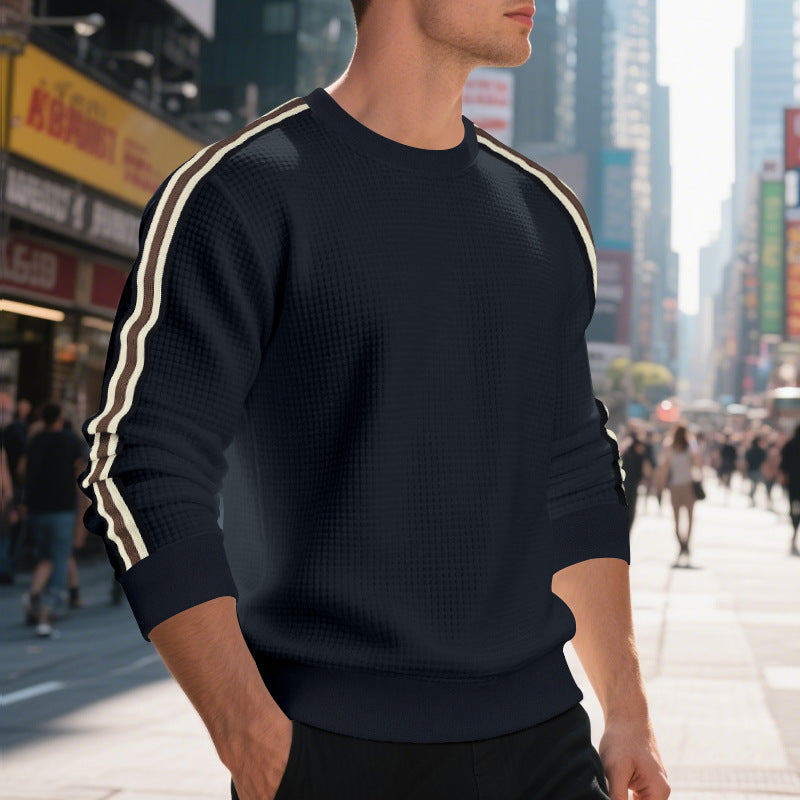 Pullover Herren mit Rundhalsausschnitt und Streifen - J&B - 7 - Jasminaboutique.com