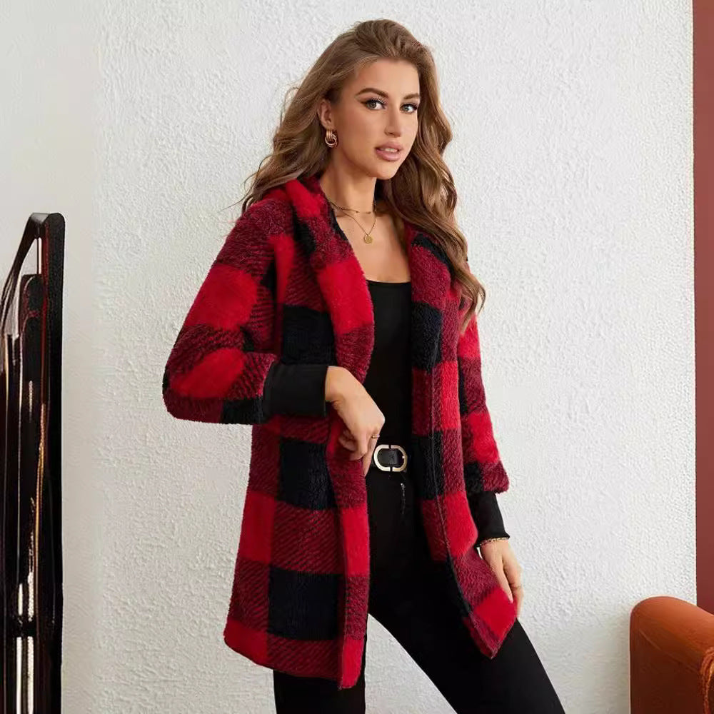 Mantel Damen mit lässigem Schnitt und Kapuze - J&B - 1 - Jasminaboutique.com