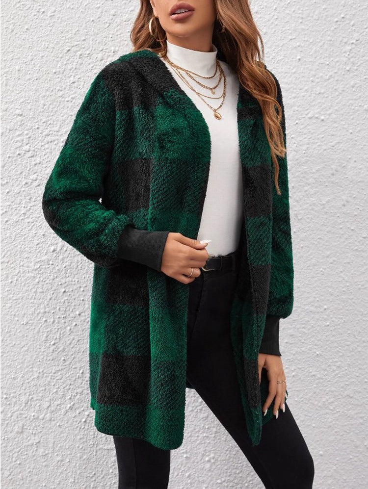 Mantel Damen mit lässigem Schnitt und Kapuze - J&B - 2 - Jasminaboutique.com