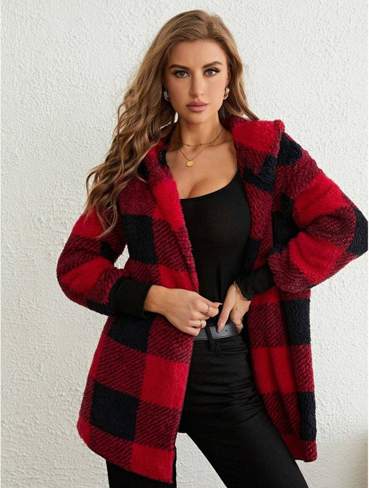 Mantel Damen mit lässigem Schnitt und Kapuze - J&B - 5 - Jasminaboutique.com