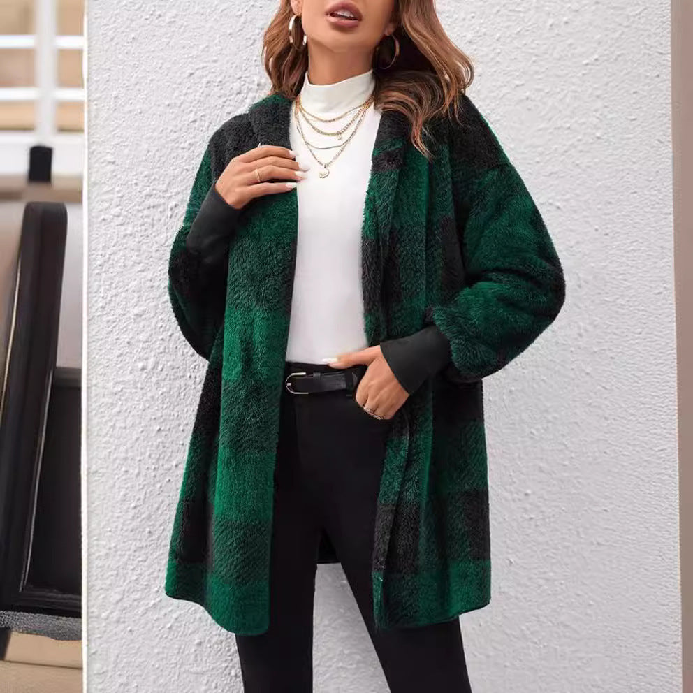 Mantel Damen mit lässigem Schnitt und Kapuze - J&B - 6 - Jasminaboutique.com