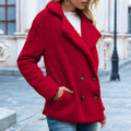 Oversized Damen Mantel mit Revers und Knöpfen - J&B - 15 - Jasminaboutique.com