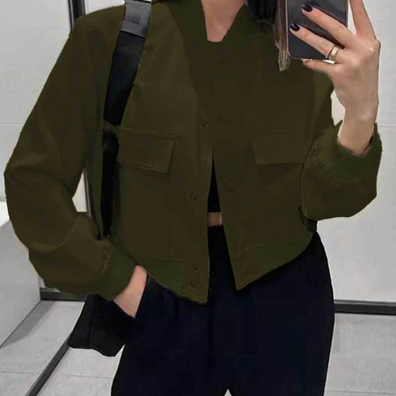 Jacke Damen mit Stehkragen und großen Taschen - J&B - 9 - Jasminaboutique.com