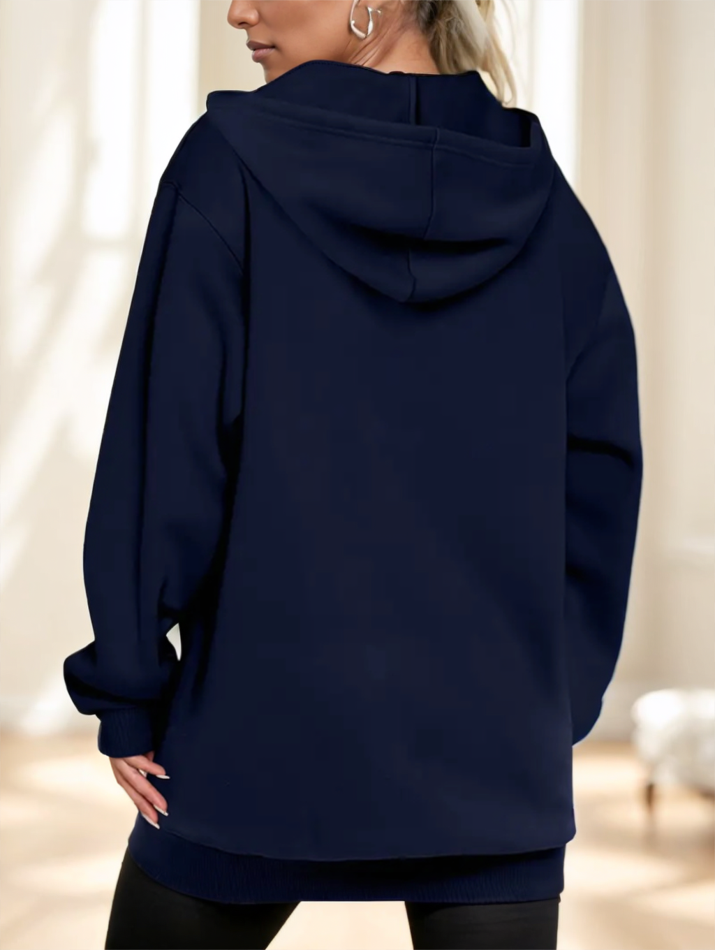 Hoodie Damen mit Reißverschluss und Kapuze - J&B - 5 - Jasminaboutique.com