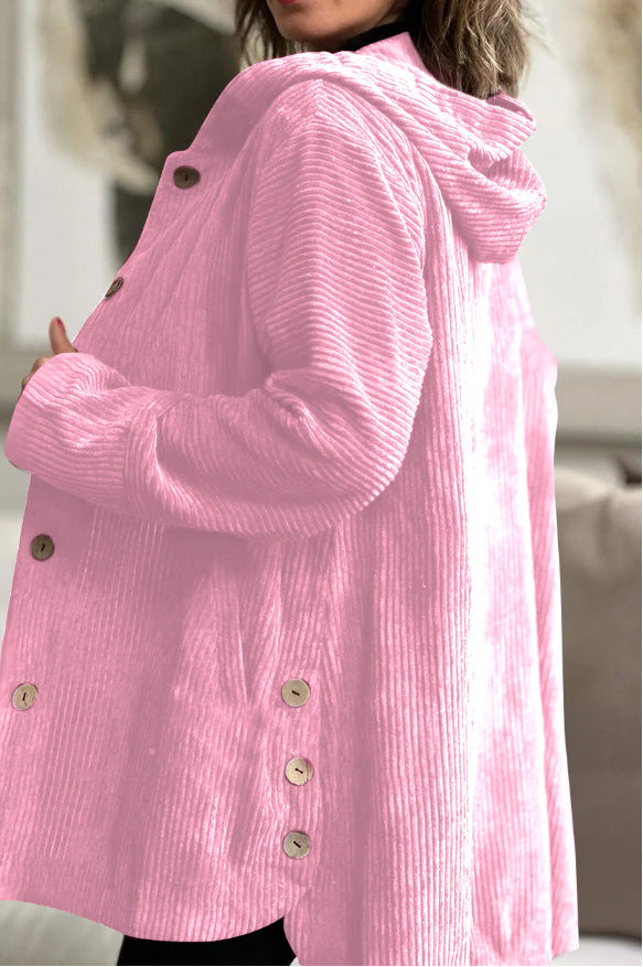 Damen Jacke mit Kapuze, lässiger Schnitt und praktischen Taschen - J&B - 2 - Jasminaboutique.com