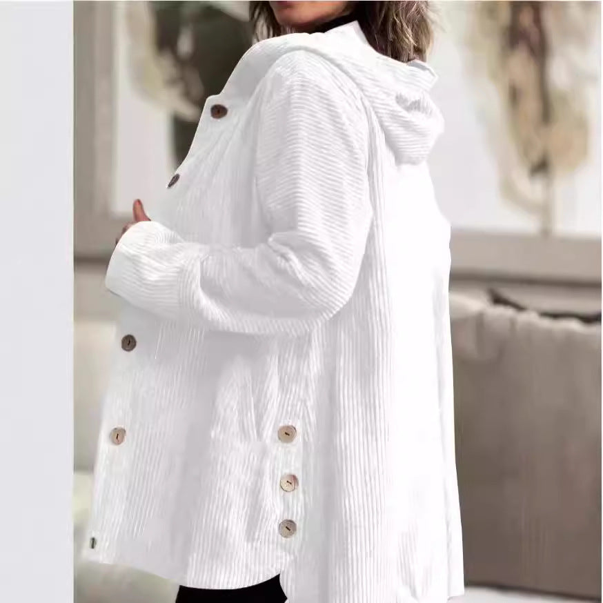 Damen Jacke mit Kapuze, lässiger Schnitt und praktischen Taschen - J&B - 14 - Jasminaboutique.com