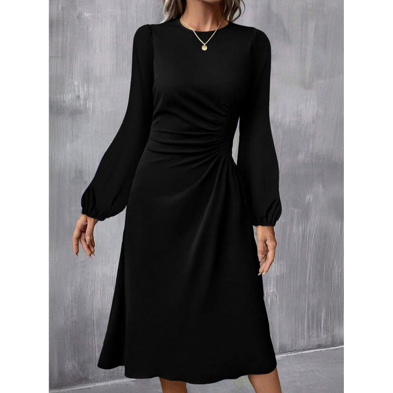 Kleid Damen mit langem Arm und tailliertem Schnitt - J&B - 3 - Jasminaboutique.com