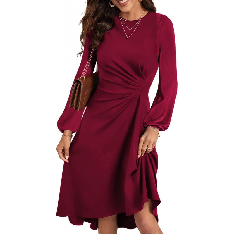 Kleid Damen mit langem Arm und tailliertem Schnitt - J&B - 5 - Jasminaboutique.com
